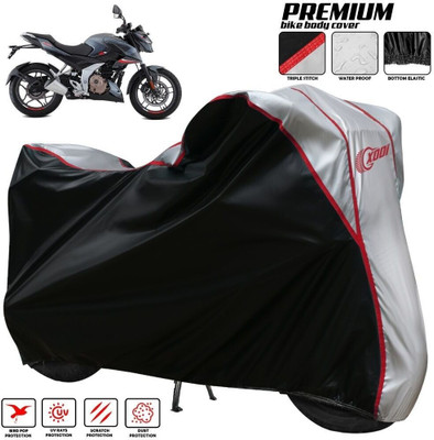 xodi Waterproof Two Wheeler Cover for Bajaj(Pulsar N160, Silver, Black)