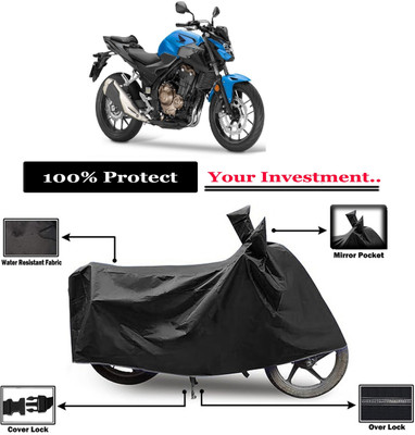Amexride Two Wheeler Cover for Honda(CB 500, Black)