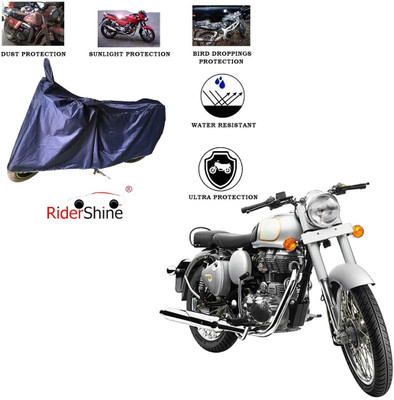 RiderShine Two Wheeler Cover for Royal Enfield(Classic 350, Blue)