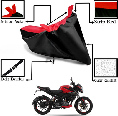 DeepShakshi AUTOMOTIVE Two Wheeler Cover for Bajaj(Pulsar 180NS, Red, Black)