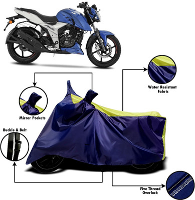 AUCTIMO Two Wheeler Cover for TVS(Apache RTR 160 4V, Multicolor)