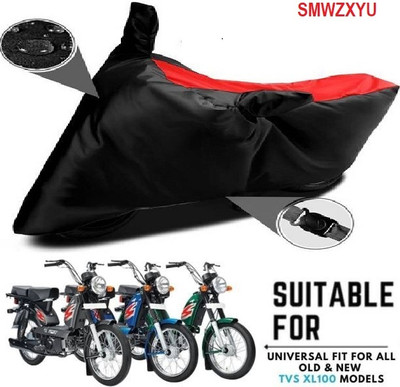smwzxyu Waterproof Two Wheeler Cover for Hero, TVS(XL 100, Black, Red)