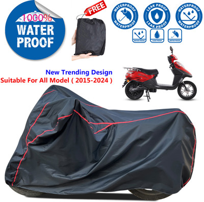 AutoGalaxy Waterproof Two Wheeler Cover for Hero(Electric Flash BS6, Black)