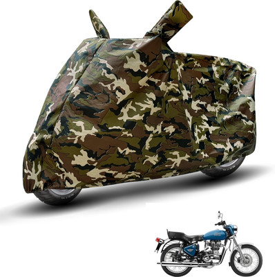 Auto Hub Waterproof Two Wheeler Cover for Royal Enfield(Electra, Brown)