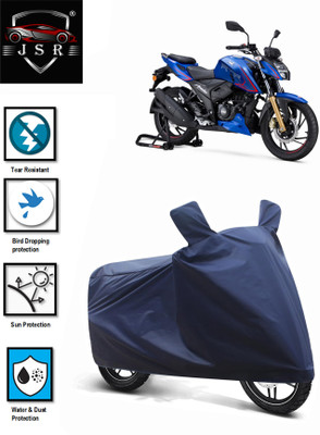 J S R Waterproof Two Wheeler Cover for TVS(Apache RTR 200, Blue)