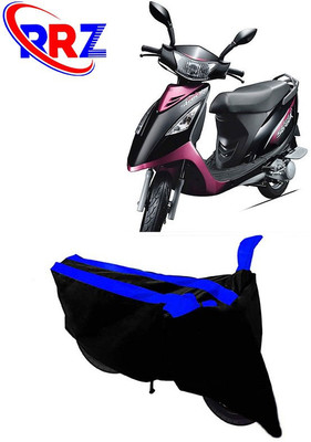 RRZ Waterproof Two Wheeler Cover for TVS(Scooty Streak, Black, Blue)