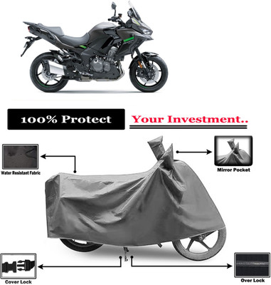 Amexride Two Wheeler Cover for Kawasaki(Versys 1000, Grey)