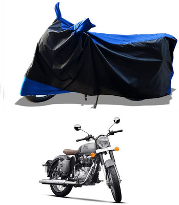 DeepShakshi AUTOMOTIVE Waterproof Two Wheeler Cover for Royal Enfield(Classic Gunmetal BS6, Blue)