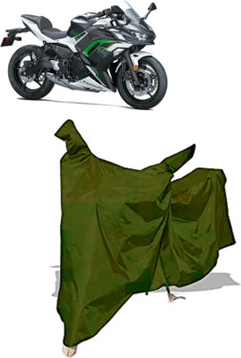 Amexride Two Wheeler Cover for Kawasaki(Ninja 650 BS6, Maroon)