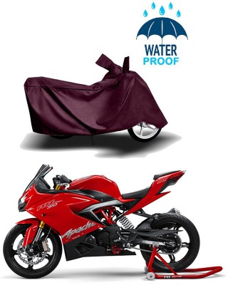 Genipap Waterproof Two Wheeler Cover for TVS(Apache RR 310, Maroon)