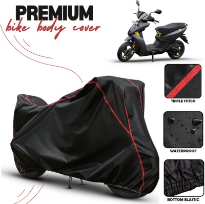 Kishori Enterprises Waterproof Two Wheeler Cover for Ather(450 X, Black, Red)