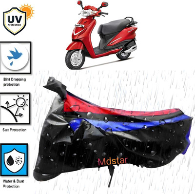 Mdstar Waterproof Two Wheeler Cover for Hero(Duet, Black)
