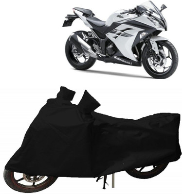 DeepShakshi AUTOMOTIVE Waterproof Two Wheeler Cover for Kawasaki(Ninja 300, Black)