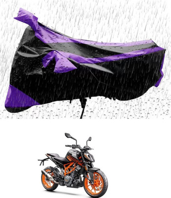 RONISH Waterproof Two Wheeler Cover for KTM(250 Duke, Purple, Black)