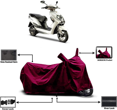 Amexride Two Wheeler Cover for Evolet(Derby, Maroon)