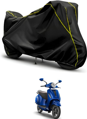 CODOKI Waterproof Two Wheeler Cover for Bajaj(New Chetak, Black, Black)
