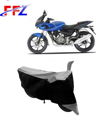 FFZ Waterproof Two Wheeler Cover for Bajaj(Pulsar 220 DTS-i, Black, Grey)