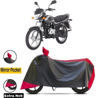 WMIZEXA Waterproof Two Wheeler Cover for Bajaj(Platina 110, Red, Black)
