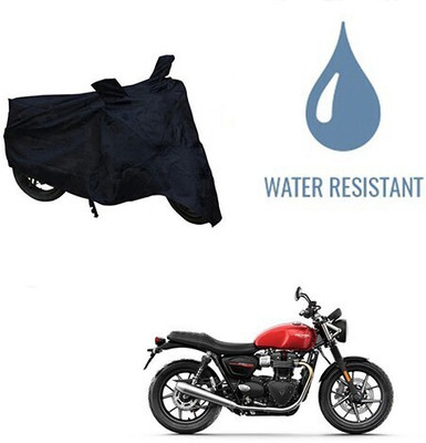 HYBRIDS COLLECTION Waterproof Two Wheeler Cover for Triumph(Twin spark, Black)