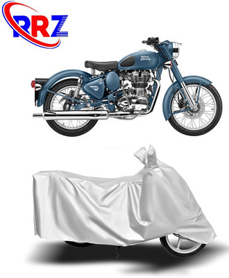 RRZ Waterproof Two Wheeler Cover for Royal Enfield(Classic 500, White)