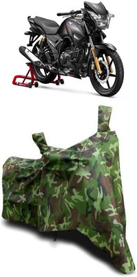 ATBROTHERS Waterproof Two Wheeler Cover for TVS(Apache 150, Multicolor, Green)
