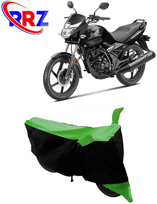 RRZ Waterproof Two Wheeler Cover for Honda(CB Unicorn, Black, Green)