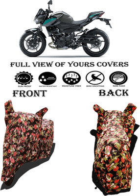 Amexride Two Wheeler Cover for Kawasaki(Z400, Multicolor)