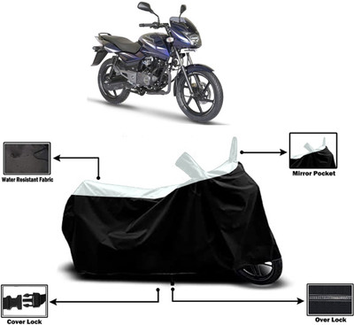 Amexride Two Wheeler Cover for Bajaj(Pulsar 150, White)