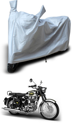 PAGORA Waterproof Two Wheeler Cover for Royal Enfield(Classic Chrome, Silver)