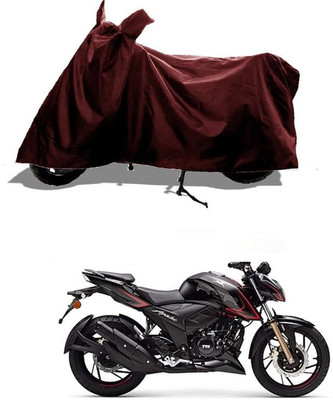 KEDIT Two Wheeler Cover for TVS(Apache RTR 200 4V, Maroon)