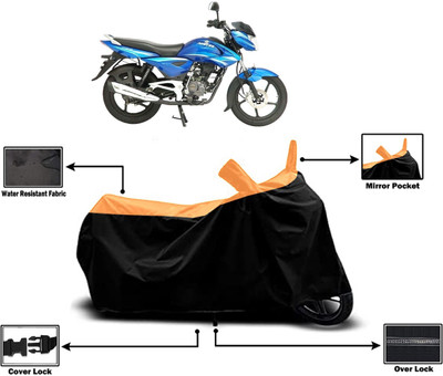 Amexride Two Wheeler Cover for Bajaj(XCD 135, Orange)