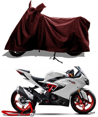 GROFATIK Two Wheeler Cover for TVS(Apache RTR 310 BS6, Maroon)