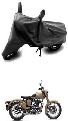 MMSSTAR Waterproof Two Wheeler Cover for Royal Enfield(Classic 500, Grey)