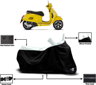 Amexride Two Wheeler Cover for Vespa(GTS Super 125 BS6, White)