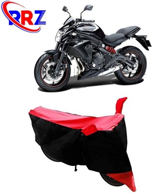 RRZ Waterproof Two Wheeler Cover for Kawasaki(ER 6N, Black, Red)