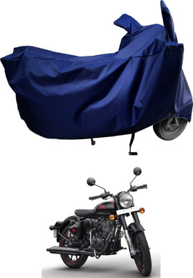 Amexride Two Wheeler Cover for Royal Enfield(350 BS6, Blue)