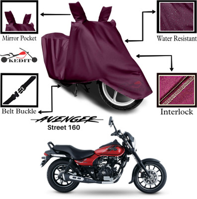 KEDIT Two Wheeler Cover for Universal For Bike(Avenger 160 Street, Maroon)