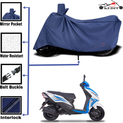KEDIT Two Wheeler Cover for Universal For Bike(Dio, Blue)