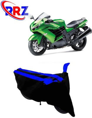 RRZ Waterproof Two Wheeler Cover for Kawasaki(Ninja ZX 14R, Black, Blue)