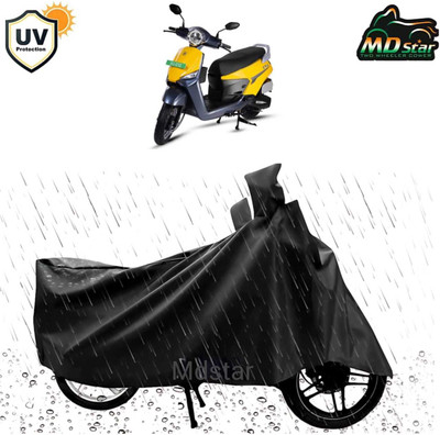Mdstar Waterproof Two Wheeler Cover for TVS(Duet 125 CC BS6, Black)