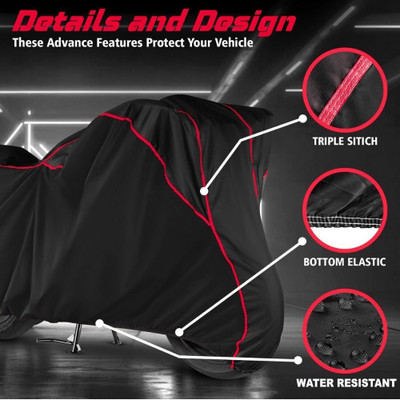 SRP PRODUCT Waterproof Two Wheeler Cover for Hero(Duet 125CC, Black)