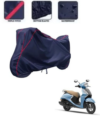Love Me Waterproof Two Wheeler Cover for Yamaha(Fascino, Blue, Red)
