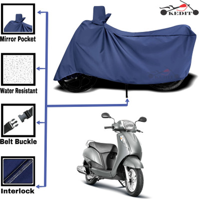 KEDIT Two Wheeler Cover for Universal For Bike(Access, Blue)