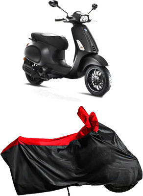 Autofly Waterproof Two Wheeler Cover for Vespa(Urban Club BS6, Red, Black)