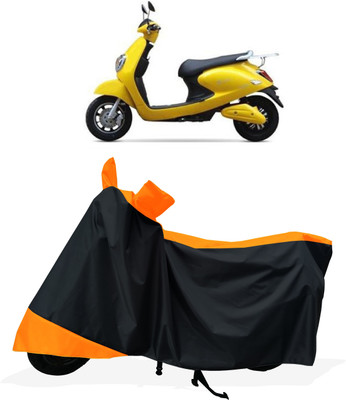 Tricway Two Wheeler Cover for Techo Electra(Emerge BS6, Orange)