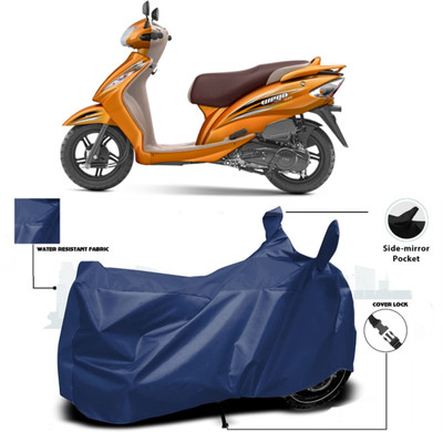 WMIZEXA Waterproof Two Wheeler Cover for TVS(Wego BS6, Blue)