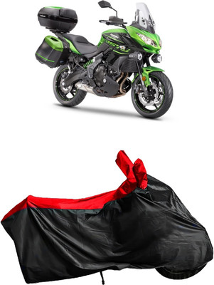 Autofly Waterproof Two Wheeler Cover for Kawasaki(Versys 650, Red, Black)