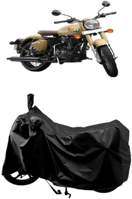 AutoKick Two Wheeler Cover for Royal Enfield(Classic 350 Signals, Black)