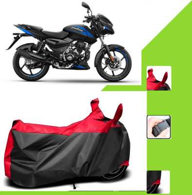 WMIZEXA Two Wheeler Cover for Bajaj(Pulsar 150 DTS-i, Black, Red)