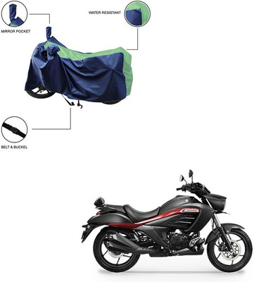 Furnish Flow Two Wheeler Cover for Suzuki(Intruder, Green)